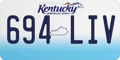 KY license plate 694LIV