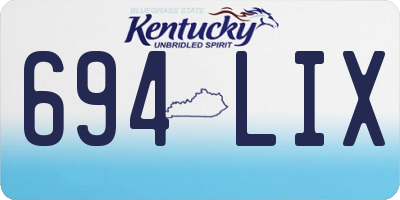 KY license plate 694LIX