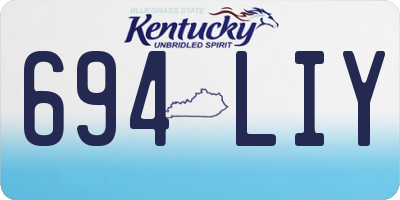 KY license plate 694LIY