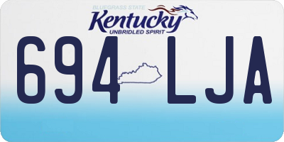 KY license plate 694LJA