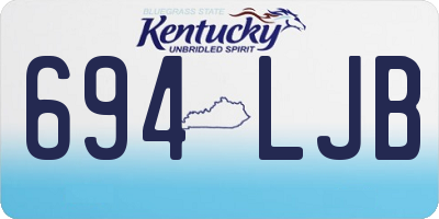 KY license plate 694LJB