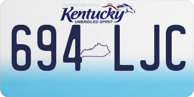KY license plate 694LJC