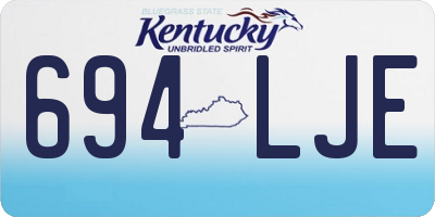KY license plate 694LJE