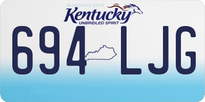 KY license plate 694LJG