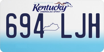 KY license plate 694LJH