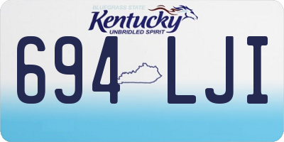KY license plate 694LJI