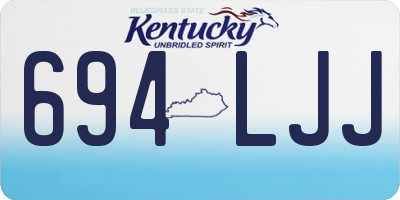 KY license plate 694LJJ