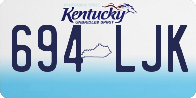 KY license plate 694LJK