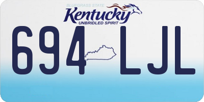 KY license plate 694LJL