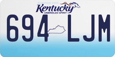 KY license plate 694LJM