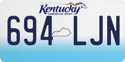 KY license plate 694LJN