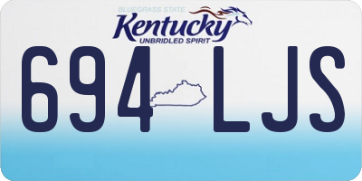 KY license plate 694LJS
