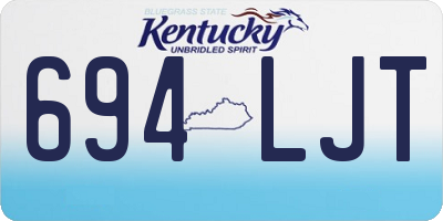 KY license plate 694LJT
