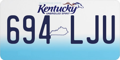 KY license plate 694LJU