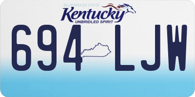 KY license plate 694LJW