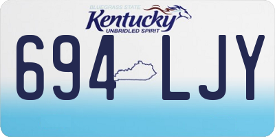KY license plate 694LJY