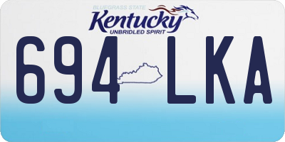 KY license plate 694LKA