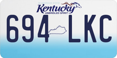 KY license plate 694LKC