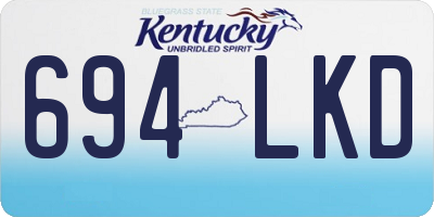 KY license plate 694LKD