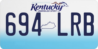 KY license plate 694LRB