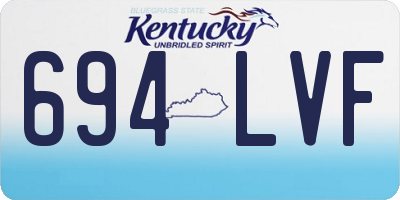KY license plate 694LVF