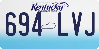 KY license plate 694LVJ