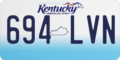 KY license plate 694LVN