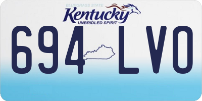 KY license plate 694LVO