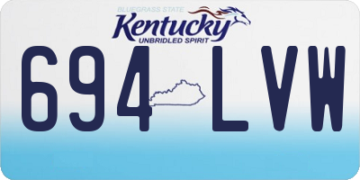 KY license plate 694LVW