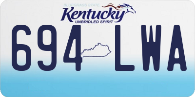 KY license plate 694LWA