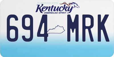 KY license plate 694MRK