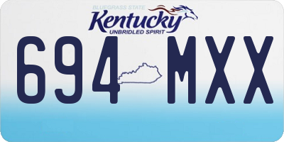 KY license plate 694MXX