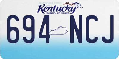 KY license plate 694NCJ