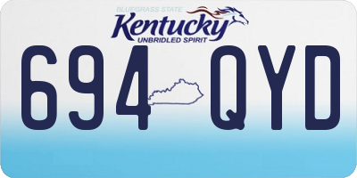 KY license plate 694QYD