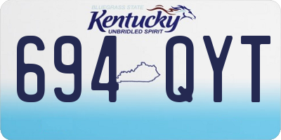 KY license plate 694QYT