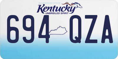 KY license plate 694QZA