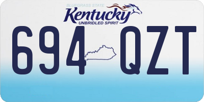 KY license plate 694QZT