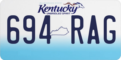 KY license plate 694RAG