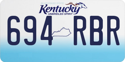 KY license plate 694RBR