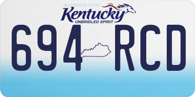 KY license plate 694RCD
