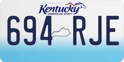 KY license plate 694RJE