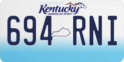 KY license plate 694RNI