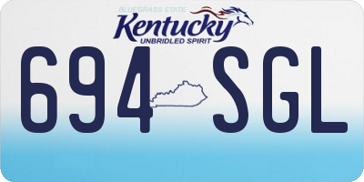 KY license plate 694SGL