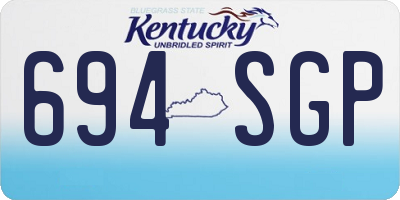 KY license plate 694SGP