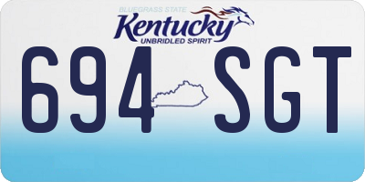 KY license plate 694SGT
