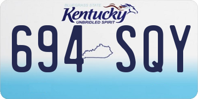 KY license plate 694SQY