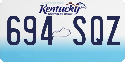 KY license plate 694SQZ