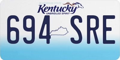 KY license plate 694SRE
