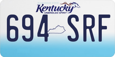 KY license plate 694SRF