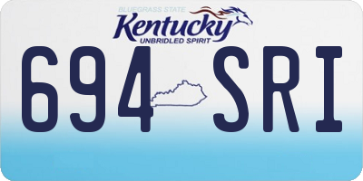 KY license plate 694SRI